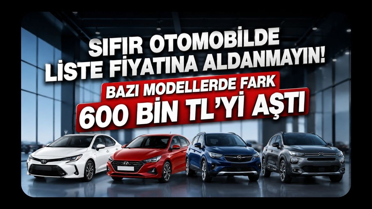 Sıfır Otomobilde Liste Fiyatına Aldanmayın! Bazı Modellerde Fark 600 Bin TL’yi Aştı