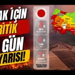 Uşak İçin Kritik 3 Gün Uyarısı!
