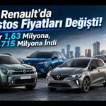 Renault’da Ağustos Fiyatları Değişti! Duster 1,63 Milyona, Clio 1,715 Milyona İndi