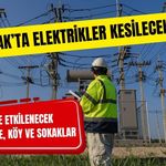 Uşak’ta Elektrikler Kesilecek! İşte Etkilenecek Mahalle, Köy ve Sokaklar
