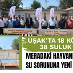 Uşak’ta 18 Köye 38 Suluk: Meradaki Hayvanların Su Sorununa Yeni Adım