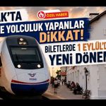 Uşak'ta Trenle Yolculuk Yapanlar Dikkat! Biletlerde 1 Eylül'de Yeni Dönem