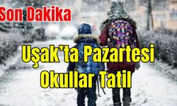 Uşak'ta okullara kar tatili