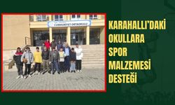 Karahallı’daki Okullara Spor Malzemesi Desteği