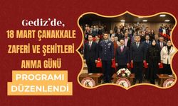 Gediz’de, 18 Mart Çanakkale Zaferi ve Şehitleri Anma Günü Programı düzenlendi