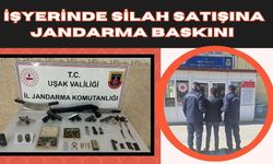 İŞYERİNDE SİLAH SATIŞINA JANDARMA BASKINI