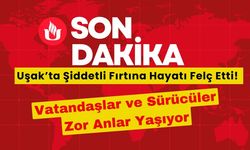 Uşak’ta Şiddetli Fırtına Hayatı Felç Etti! Vatandaşlar ve Sürücüler Zor Anlar Yaşıyor