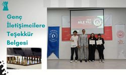 Genç İletişimcilere Teşekkür Belgesi: Çocuklar İçin Film Gösterimi ve Satranç Turnuvası Düzenlediler