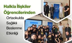 Halkla İlişkiler Öğrencilerinden Ortaokulda Sağlıklı Beslenme Etkinliği