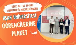 Uşak Aile ve Sosyal Hizmetler İl Müdürlüğünden Uşak Üniversitesi Öğrencilerine Plaket