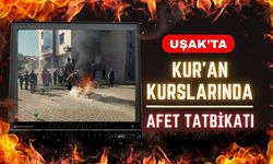 Uşak’ta Kur’an Kurslarında Afet Tatbikatı
