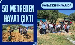 Banaz Kızılhisar’da 50 Metreden Hayat Çıktı