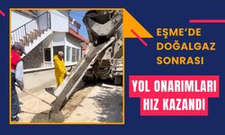 Eşme’de Doğalgaz Sonrası Yol Onarımları Hız Kazandı