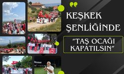 GEDİZ GÜRLEK KÖYÜ KEŞKEK ŞENLİĞİNDE BİR ARAYA GELDİ, “TAŞ OCAĞI KAPATILSIN” YÜRÜYÜŞÜ YAPTI