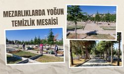 MEZARLIKLARDA YOĞUN TEMİZLİK MESAİSİ