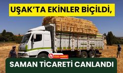 Uşak’ta Ekinler Biçildi, Saman Ticareti Canlandı