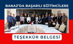 Banaz’da Başarılı Eğitimcilere Teşekkür Belgesi