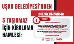 Uşak Belediyesi’nden 5 Taşınmaz İçin Kiralama Hamlesi
