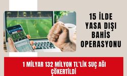 15 İlde Yasa Dışı Bahis Operasyonu: 1 Milyar 132 Milyon TL’lik Suç Ağı Çökertildi