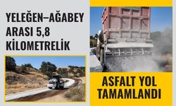 Yeleğen–Ağabey Arası 5,8 Kilometrelik Asfalt Yol Tamamlandı