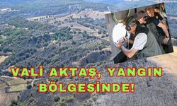 UŞAK VALİSİ AKTAŞ, YANGIN BÖLGELERİNDE!