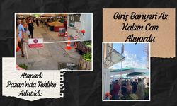 Atapark Pazarı’nda Tehlike Atlatıldı: Giriş Bariyeri Az Kalsın Can Alıyordu