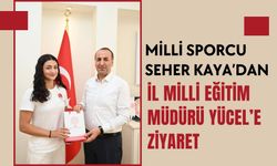 Milli Sporcu Seher Kaya’dan İl Milli Eğitim Müdürü Yücel’e Ziyaret