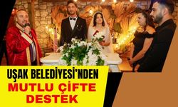 Uşak Belediyesi’nden Mutlu Çifte Destek