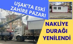 Uşak’ta Eski Zahire Pazarı Nakliye Durağı Yenilendi