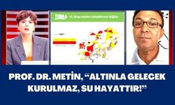 Prof. Dr. Metin, “Altınla Gelecek Kurulmaz, Su Hayattır!”
