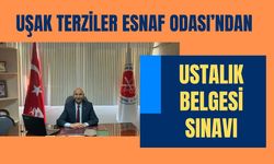 Uşak Terziler Esnaf Odası’ndan Ustalık Belgesi Sınavı