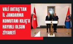 Vali Aktaş’tan İl Jandarma Komutanı Kılıç’a Hayırlı Olsun Ziyareti