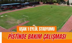 Uşak 1 Eylül Stadyumu Pistinde Bakım Çalışması