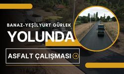 Banaz–Yeşilyurt Gürlek Yolunda Asfalt Çalışması