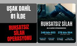 Uşak Dahil 81 İlde Ruhsatsız Silah Operasyonu