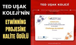 TED Uşak Koleji’nin eTwinning Projesine Kalite Ödülü