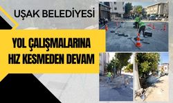 Uşak Belediyesi Yol Çalışmalarına Hız Kesmeden Devam