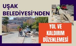 Uşak Belediyesi’nden Yol ve Kaldırım Düzenlemesi