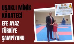 Uşaklı Minik Karateci Efe Ayaz Türkiye Şampiyonu