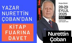 Yazar Nurettin Çoban’dan Kitap Fuarına Davet