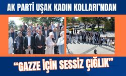 AK Parti Uşak Kadın Kolları’ndan “Gazze İçin Sessiz Çığlık”