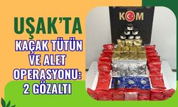 Uşak’ta Kaçak Tütün ve Alet Operasyonu: 2 Gözaltı