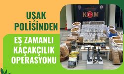 Uşak Polisi’nden Eş Zamanlı Kaçakçılık Operasyonu