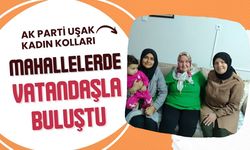 AK Parti Uşak Kadın Kolları mahallelerde vatandaşla buluştu