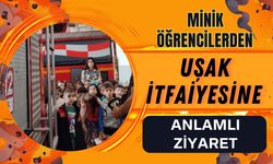 Minik Öğrencilerden Uşak İtfaiyesine Anlamlı Ziyaret