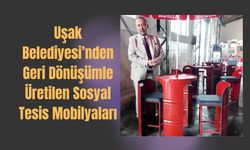 Uşak Belediyesi’nden Geri Dönüşümle Sosyal Tesis Mobilyaları