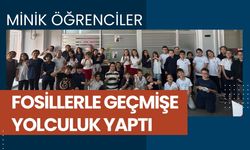 Minik öğrenciler fosillerle geçmişe yolculuk yaptı