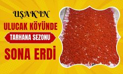 Uşak’ın Ulucak köyünde tarhana sezonu sona erdi