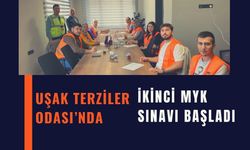 Uşak Terziler Odası’nda ikinci MYK sınavı başladı