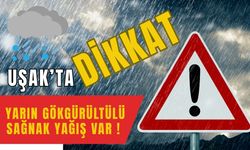Uşak'ta Yarın Gökgürültülü Sağnak Yağış Var !